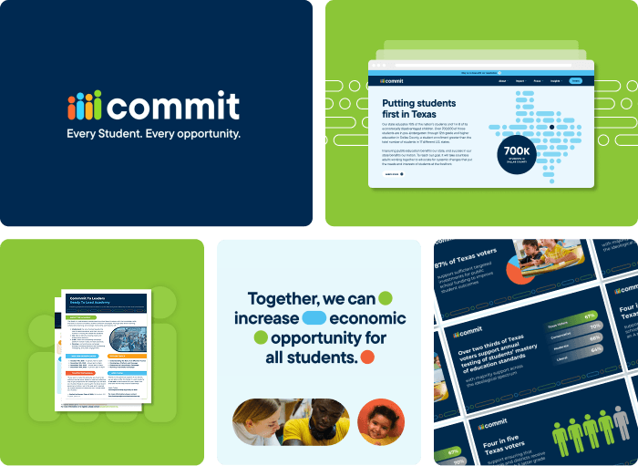 Sample assets that Design Pickle created for Commit Partnership